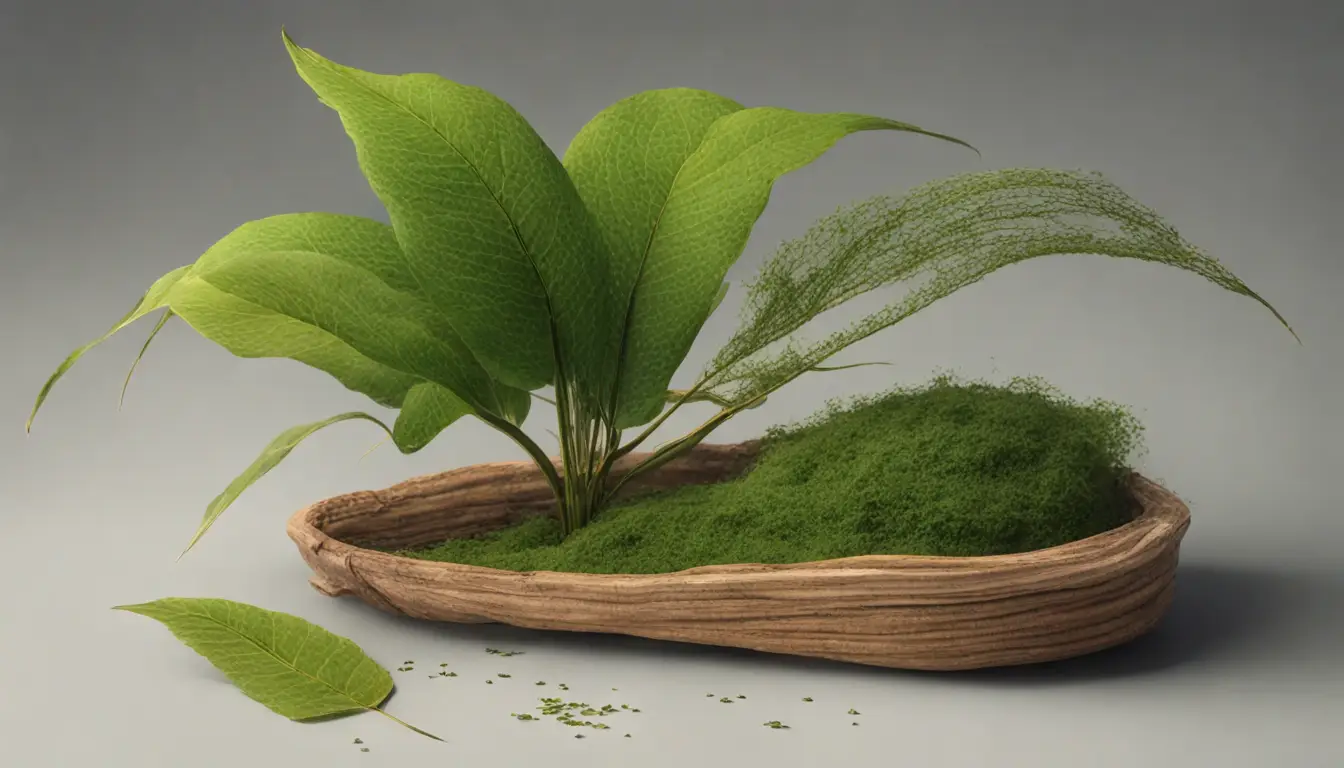 Mesa com moedas douradas, vela amarela em castiçal, prato de arroz e planta verde em vaso de barro.