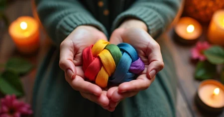 Ritual com fitas coloridas para curar emoções do passado