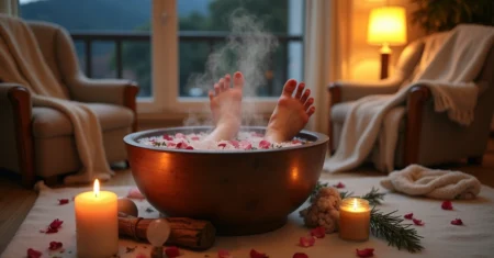 Como usar escalda-pés energético nos domingos à noite