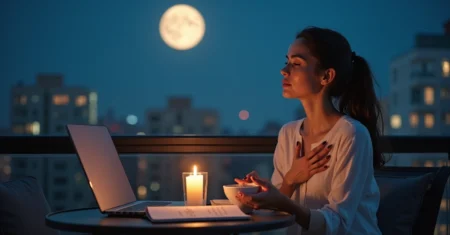 Ritual lunar para aumentar a confiança antes de entrevistas