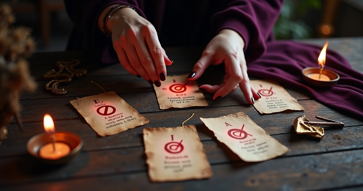 Cartas dispostas na mesa com símbolo de proibido sobre algumas perguntas escritas