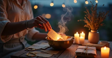 Como realizar rituais de desapego com papéis e escritos antigos